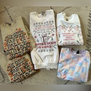 Lot of Bath & Body Works sweatshirts gingham checkerboard target wild fable